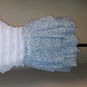 Altar'd State Cream and Blue Floral Dress